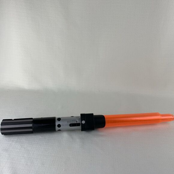 Vintage 1996 LucasFilm Orange Lightsaber with Lights & Sound‎ Star Wars Toy - Picture 8 of 10